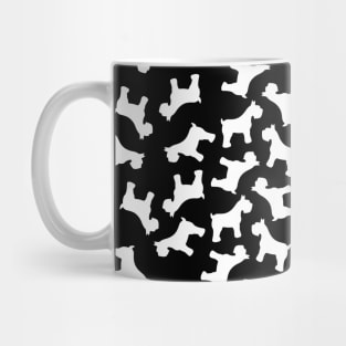 Black and White Schnauzers Pattern Mug